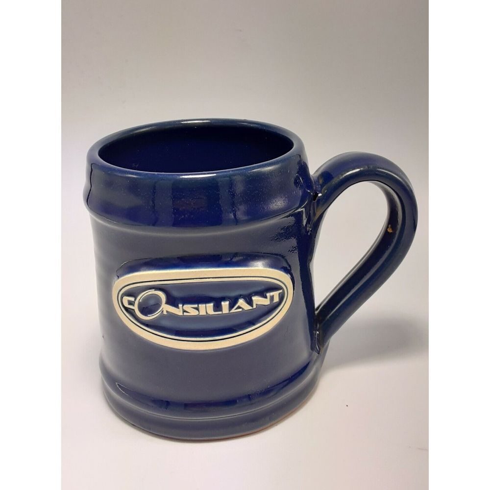 Consiliant Technologies, Irvine CA Deneen Coffee Mug Handthrown‎ Blue 2008